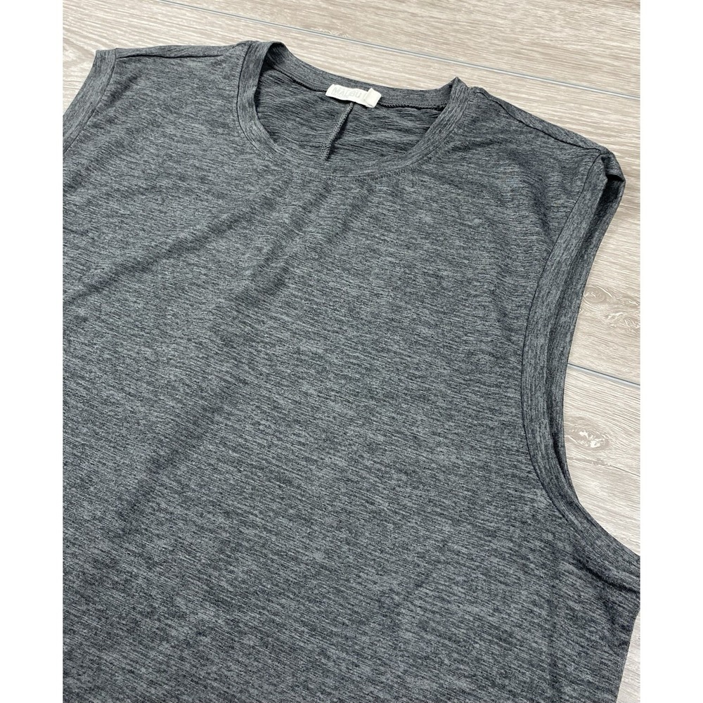 Barefoot Dreams Men's Malibu Collection Athletic Muscle Tank Grey Size Large